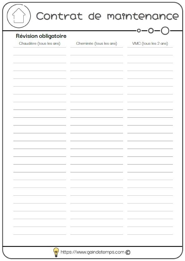 Contrat de maintenance 1