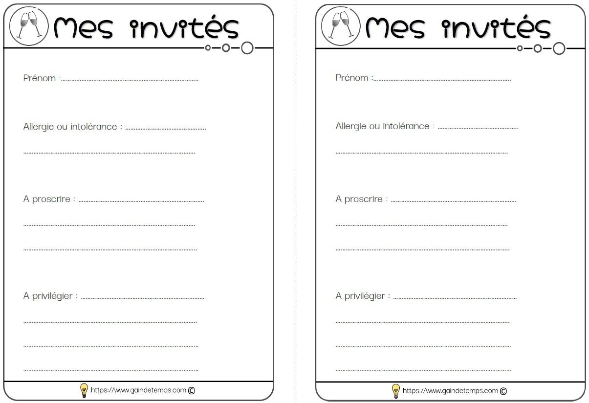 Mes invites